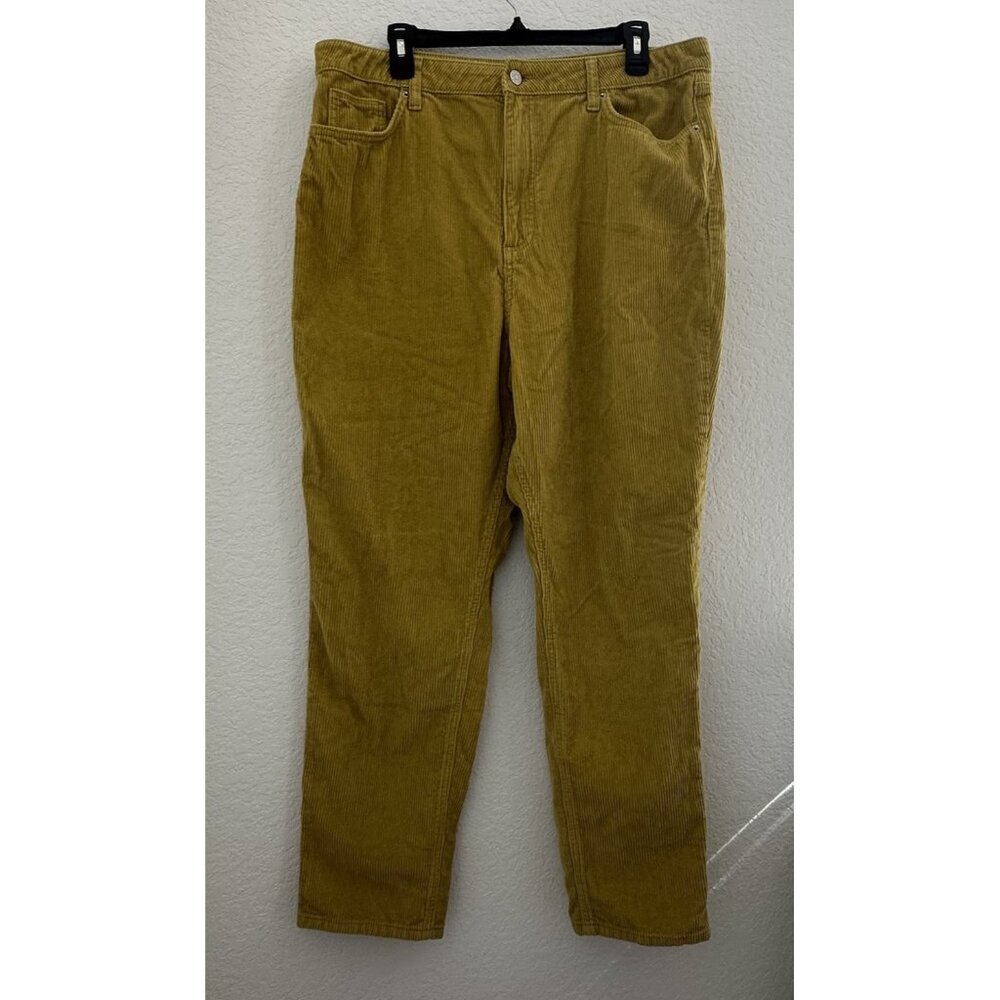 BDG Urban Outfitters High Rise Mom Corduroy 34 Pants Yellow Cotton 90s Y2K Retro